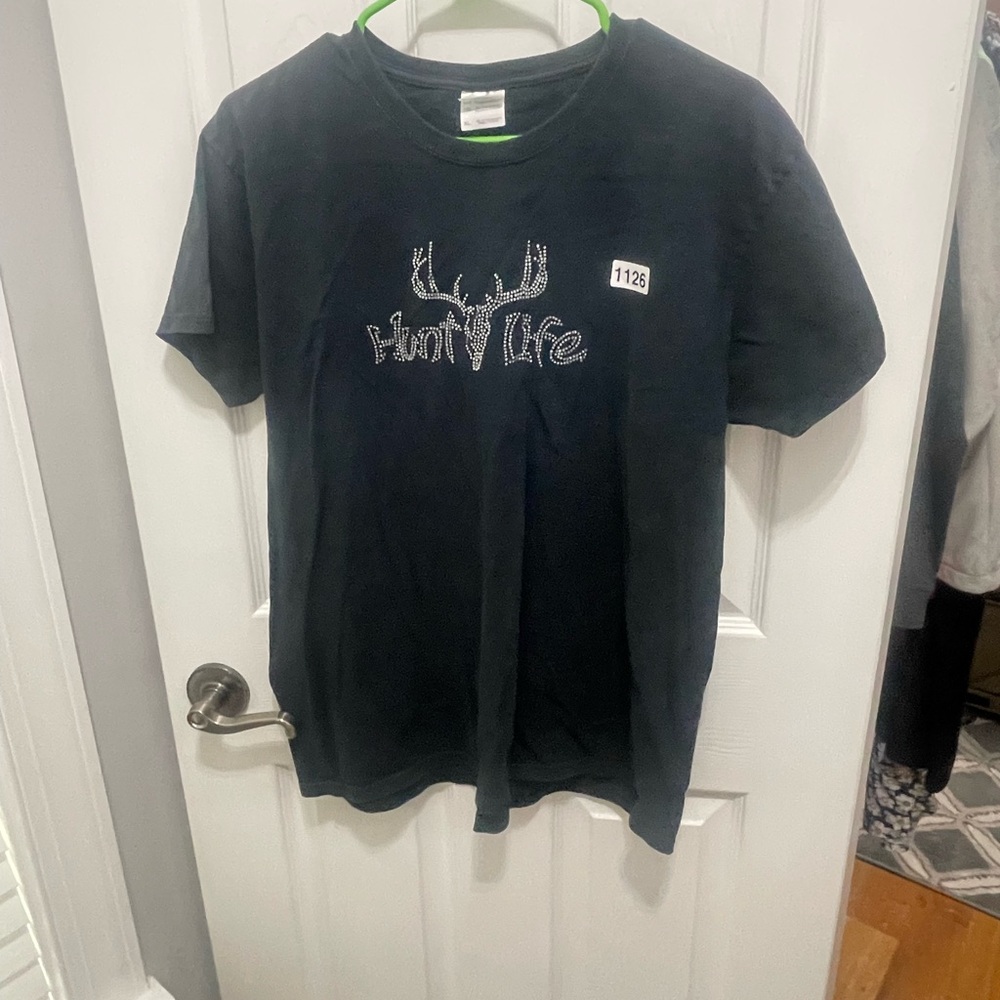 Gildan Black Short Sleeve Tee with Graphic Design